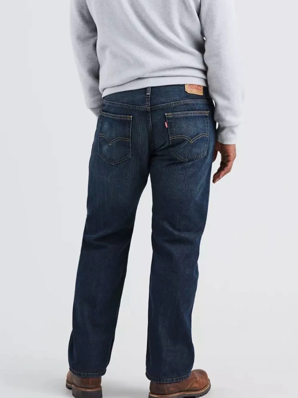 Levi's Blue Medium Wash Loose Fit Straight Leg Cotton Denim Jeans Size 31x34